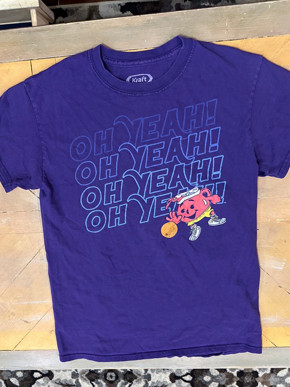 Kool Aid Man Purple Graphic Tee Small OH YEAH Shirt Fun Novelty T Shirt